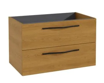 Szafka pod umywalkę PILAR 2S 80cm dąb karmel