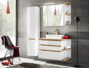 Szafka łazienkowa PLATINUM 800 35 cm biała