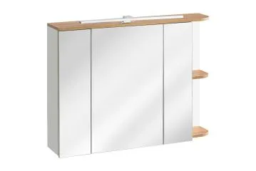 Szafka łazienkowa PLATINUM 840 94 cm biała z lustrem