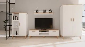 Półka DENVER biała/hikora