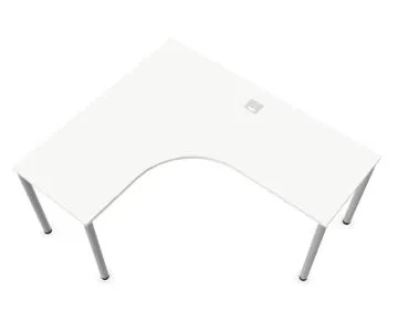 Biurko narożne EASY SPACE I-LEG LS 160x140cm białe