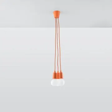 Lampa wisząca DIEGO 3 pomarańczowa