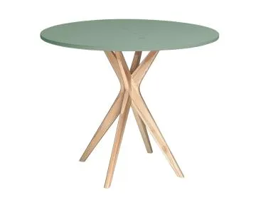 Stół półokrągły CUTTI 90x90 rozkładany szałwiowy/jesion
