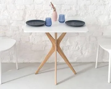 Stół CUTTI 55x80 brązowy/jesion