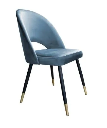 Krzesło ISKAR BL VELVET GOLD szare