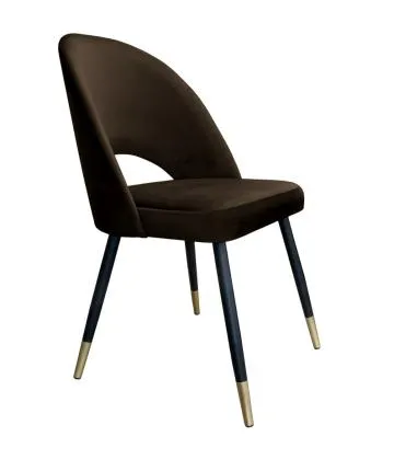 Krzesło ISKAR VELVET GOLD brązowe
