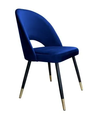 Krzesło ISKAR VELVET GOLD granatowe