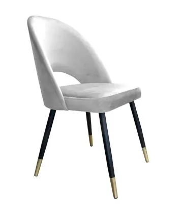 Krzesło ISKAR VELVET GOLD jasno szare