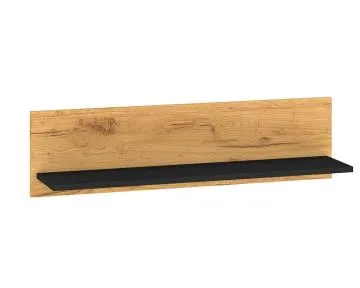 Półka COLIN 11 dąb złoty craft/czarna