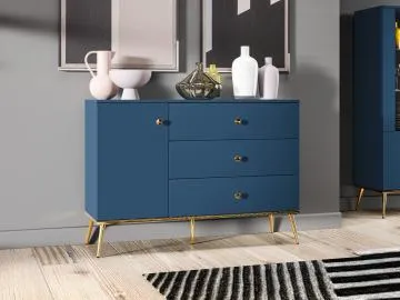 Komoda BLU 120 1D3S granatowa