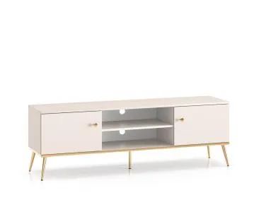 Szafka RTV MELLANIE 160 cm kaszmir/złoty