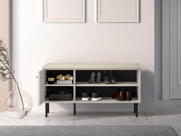 Szafka na buty z siedziskiem ELLEN 1D kaszmir