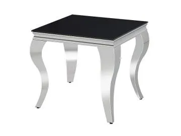 Ława PRINCE B 55x55 czarna/chrom