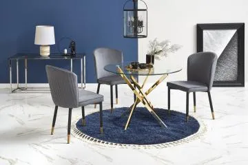 Krzesło tapicerowane K446 VELVET szare