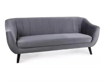 Sofa ELITE 3 VELVET szara