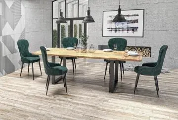 Krzesło tapicerowane K366 VELVET ciemno zielone