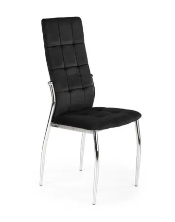 Krzesło tapicerowane K416 VELVET czarne