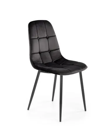 Krzesło tapicerowane K417 VELVET czarne
