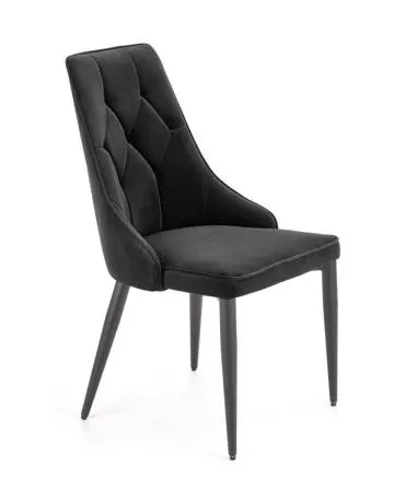 Krzesło tapicerowane K365 VELVET czarne