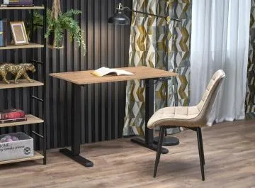 Biurko B53 czarne/dąb artisan z regulacją wysokości