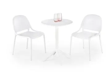 Krzesło K532 białe z tworzywa PVC