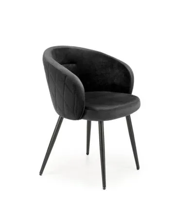 Krzesło tapicerowane K430 VELVET czarne