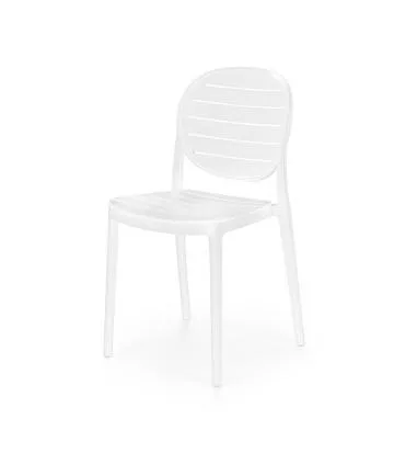 Krzesło K529 białe z tworzywa PVC