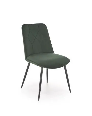 Krzesło tapicerowane K539 VELVET ciemnozielone