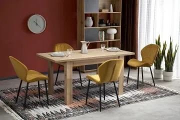 Krzesło tapicerowane K538 VELVET musztardowe