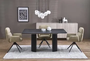 Stół rozkładany BOLERO 160(250)x90 czarny