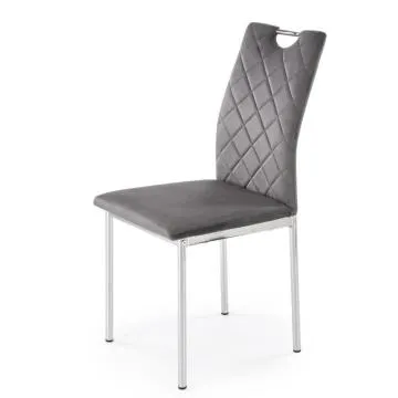 Krzesło tapicerowane K578 VELVET szare