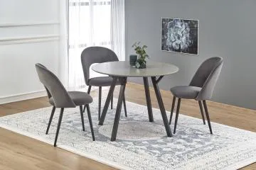 Krzesło tapicerowane K384 VELVET szare