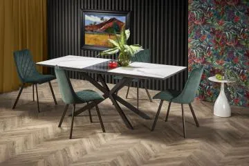Krzesło tapicerowane K450 VELVET ciemnozielone