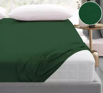 Prześcieradło z gumką frotte Bielbaw 220x200 butelkowa zieleń