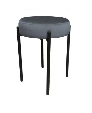 Taboret TORIN BL VELVET ciemno szary