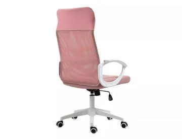 Fotel biurowy Q-026 różowy/biały