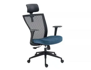 Fotel biurowy Q-328H czarny/niebieski
