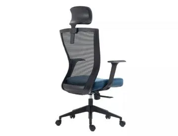 Fotel biurowy Q-328H czarny/niebieski