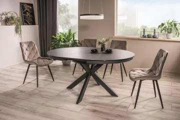 Krzesło tapicerowane RALPH VELVET ciemnobeżowe