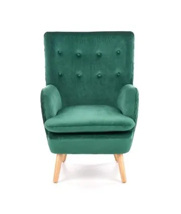 Fotel RAVEL VELVET ciemno zielony