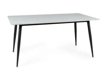 Stół RION 160x90 biały/czarny mat