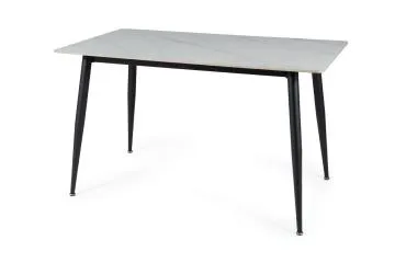 Stół RION 130x70 biały/czarny mat