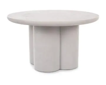 Ława ROSALIA ⌀80 cm jasna szara