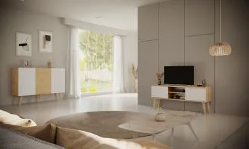 Komoda TORONTO 120 dąb artisan/biała