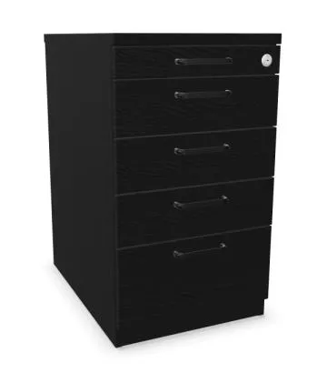 Kontenerek biurowy EASY SPACE 4D PB 43cm czarny grafitowy