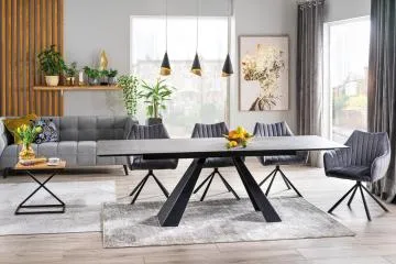 Stół rozkładany SALVADORE CERAMIC 160(240)x90 szary mat anthracite