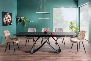 Stół rozkładany SAMANTA CERAMIC 160(240)x90 czarny