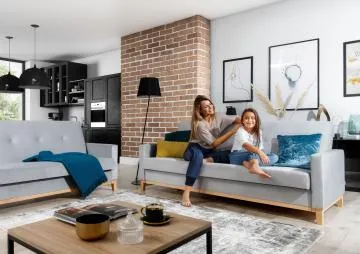 Sofa rozkładana z funkcją spania SELENE szara