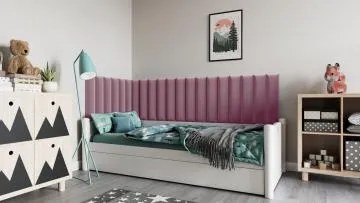 Zestaw 20 paneli tapicerowanych QUADRATTA 210x90x60 różowy