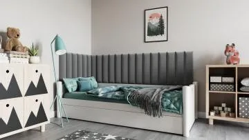 Zestaw 20 paneli tapicerowanych QUADRATTA 210x90x60 szary